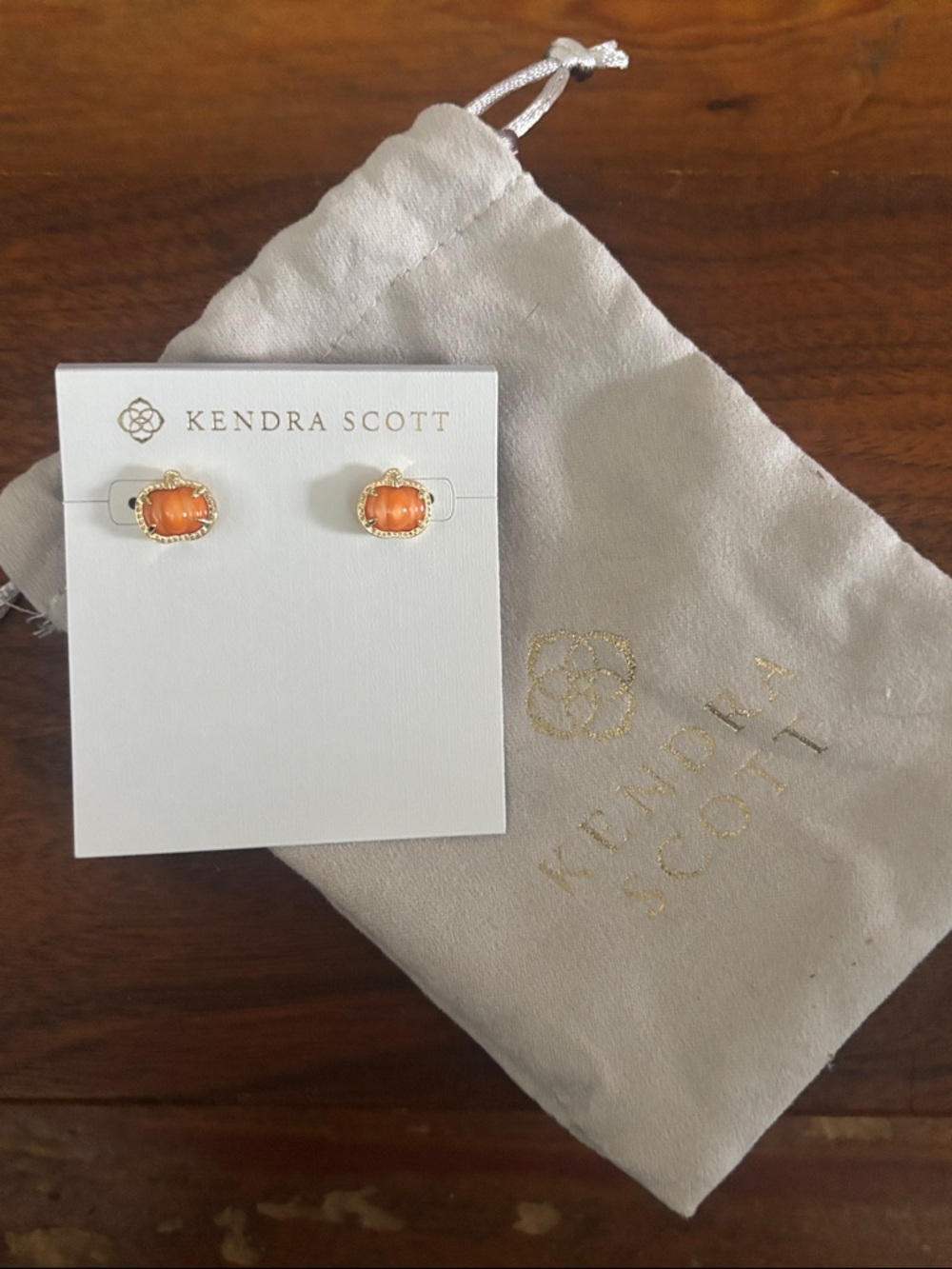 Kendra Scott Pumpkin Studs - Picture 2 of 3